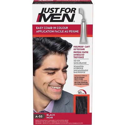 Just For Men Easy Comb-In Color, Hair Coloring for Men with Comb Applicator - Dark Brown, A-45