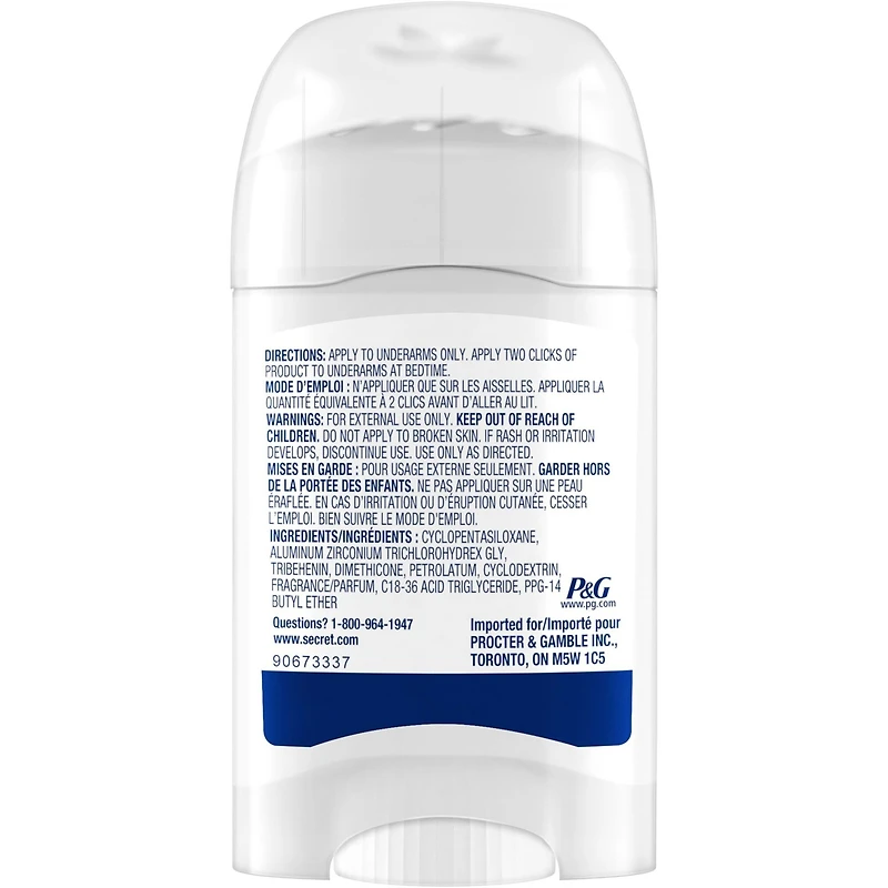 Antisudorifique et désodorisant crémeux en bâton Secret Thérapeutique, Frais et léger, 45 g