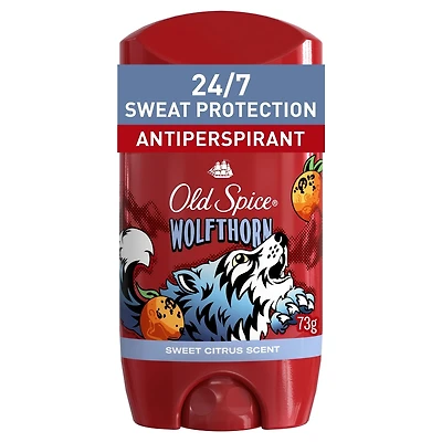 Old Spice Wild Collection Invisible Solid Antiperspirant and Deodorant for Men, Wolfthorn scent, 73 g