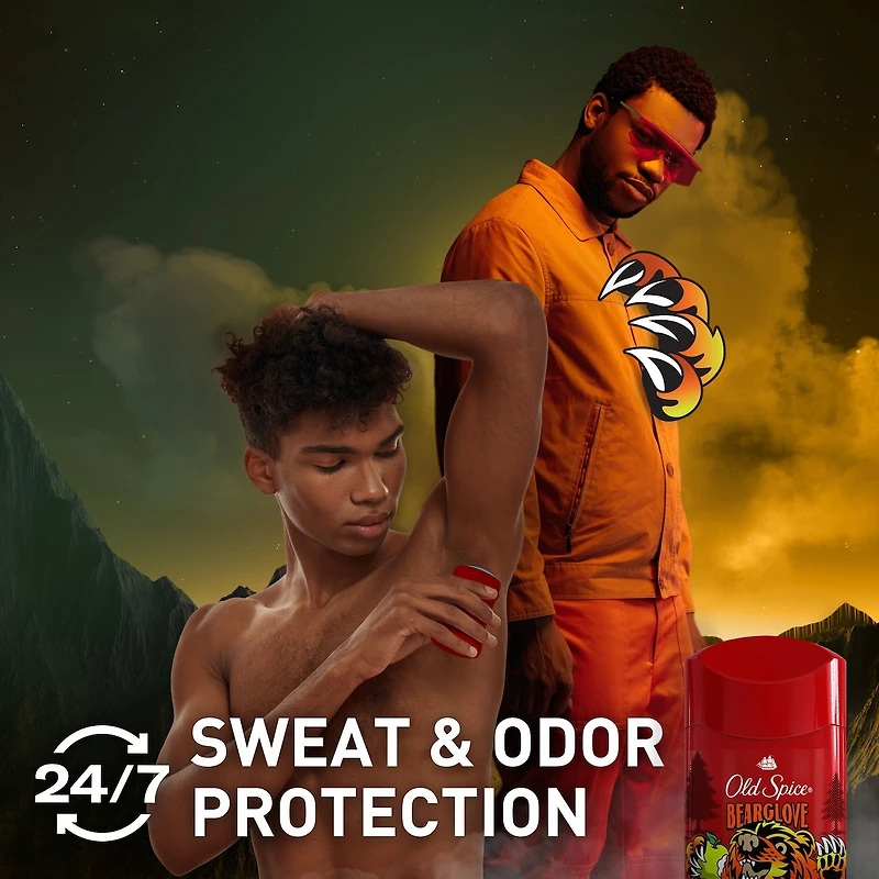 Antisudorifique et désodorisant invisible en bâton pour hommes, collection Sauvage, Bearglove, 73 g