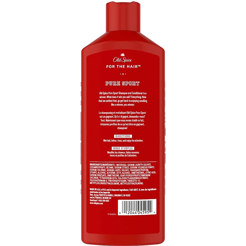 Shampooing et revitalisant 2 en 1 pour hommes Pure Sport, 400 mL