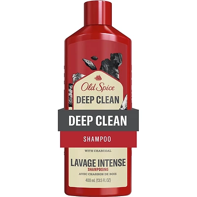 Shampooing pour hommes Lavage intense avec charbon de bois, parfum frais et propre, élimine la saleté et le sébum accumulés, 400mL