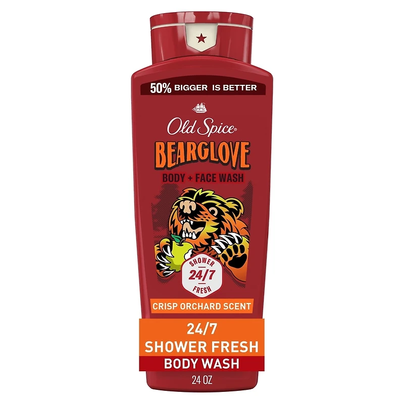 Old Spice Body Wash for Men, Bearglove, Long Lasting Lather