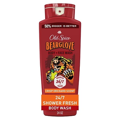Nettoyant pour le corps Old Spice pour hommes, Bearglove, mousse longue durée