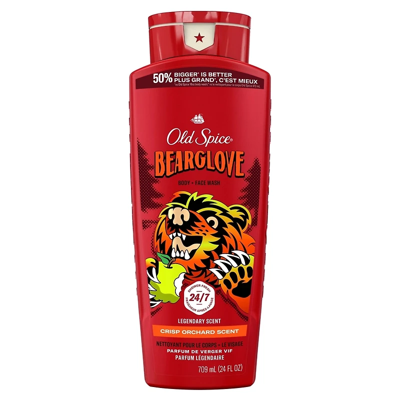 Old Spice Body Wash for Men, Bearglove, Long Lasting Lather