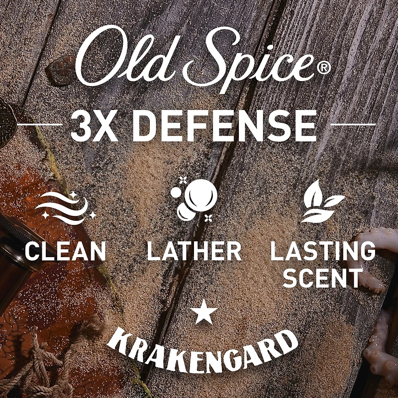 Body Wash for Men, Krakengard, Long Lasting Lather