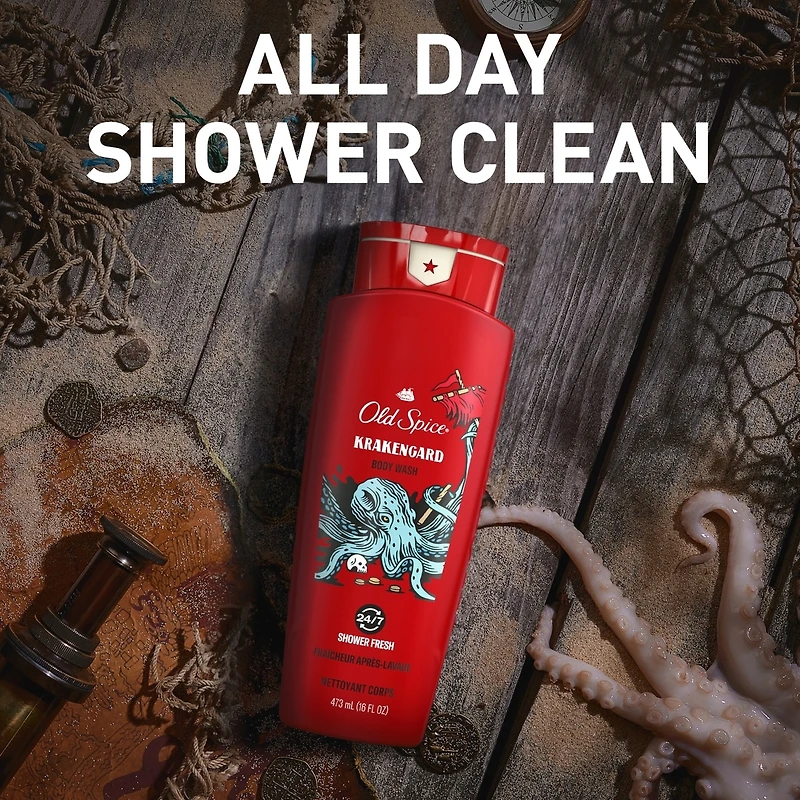 Body Wash for Men, Krakengard, Long Lasting Lather