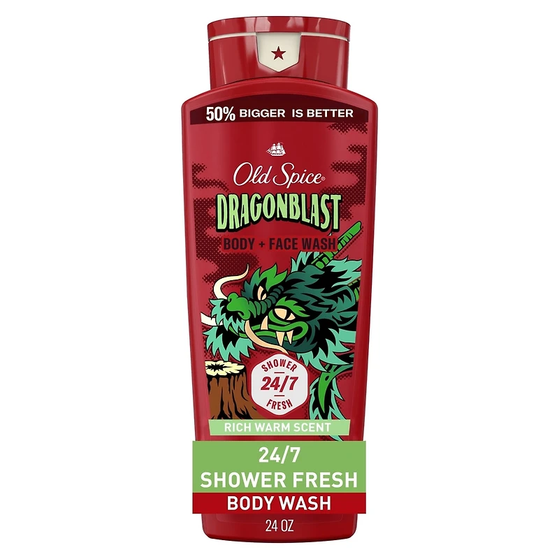 Old Spice Body Wash for Men, Dragonblast, Long Lasting Lather
