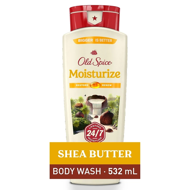 Old Spice Men's Body Wash Moisturize with Shea Butter