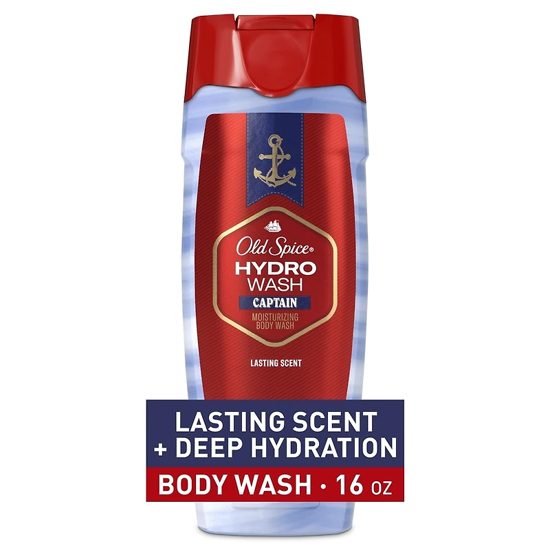 Men's Body Wash Moisturizing Hydro Wash, Captain Scent