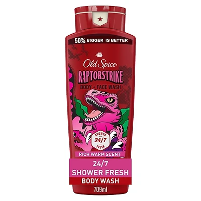 Nettoyant pour le corps pour hommes Old Spice, RaptorStrike, mousse longue durée
