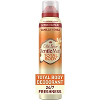Total Body Deodorant Aluminum Free Spray Vanilla + Shea, 24/7 Freshness From Pits to Toes and Down Below // Dermatologist Tested Full Body Deodorant