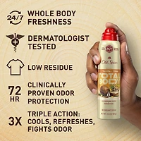Total Body Deodorant Aluminum Free Spray Vanilla + Shea, 24/7 Freshness From Pits to Toes and Down Below // Dermatologist Tested Full Body Deodorant