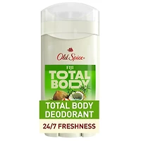 Whole Body Deodorant Stick, Aluminum Free Total Body Deodorant, Fiji Scent, 24/7 Freshness From Pits to Toes and Down Below // Dermatologist Tested