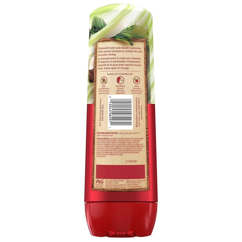 Super Hydration Men's Body Wash, Fiji with Palm Tree + Coconut, 24/7 Renewing Moisture