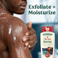 Men's Body Wash for Men, Retreat Scent, 24/7 Shower Fresh, Exfoliation + Moisturization