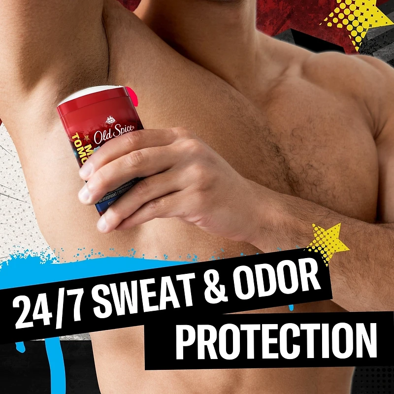 Antisudorifique et désodorisant pour hommes, fraîcheur 24heures sur 24, 7jours sur 7, protection longue durée contre la transpiration et les odeurs, sentez comme un héros, Superman, parfum Agrumes vifs et cosmos, 73g