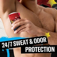 Antisudorifique et désodorisant pour hommes, fraîcheur 24heures sur 24, 7jours sur 7, protection longue durée contre la transpiration et les odeurs, sentez comme un héros, Superman, parfum Agrumes vifs et cosmos, 73g