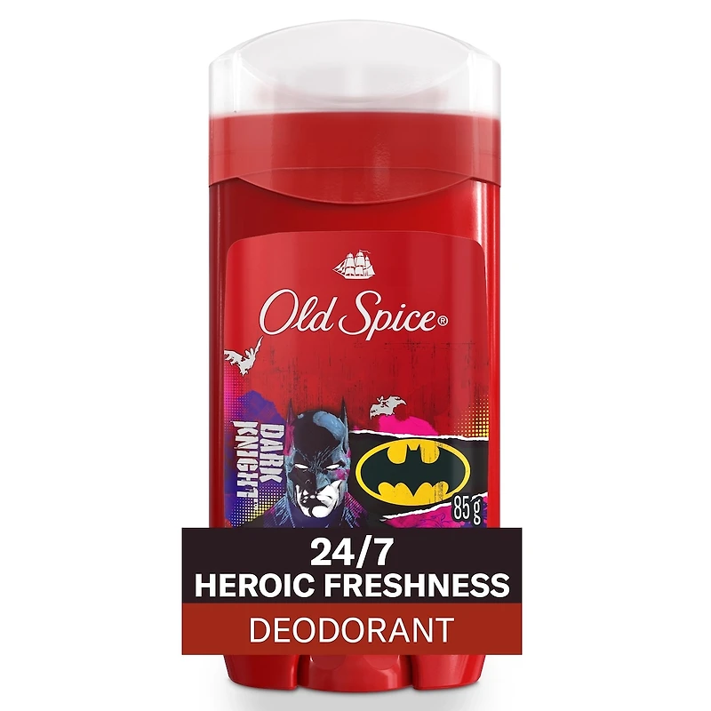 Aluminum Free Deodorant for Men, 24/7 Freshness, Long Lasting Odor Protection, Smell Like a Hero, Batman, Black Cherry and Nightfall Scent