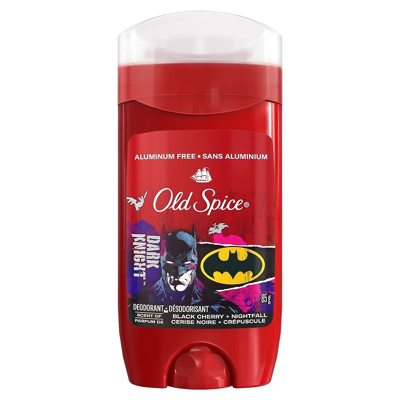 Aluminum Free Deodorant for Men, 24/7 Freshness, Long Lasting Odor Protection, Smell Like a Hero, Batman, Black Cherry and Nightfall Scent