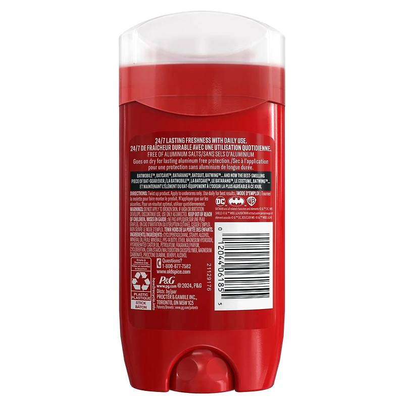 Aluminum Free Deodorant for Men, 24/7 Freshness, Long Lasting Odor Protection, Smell Like a Hero, Batman, Black Cherry and Nightfall Scent