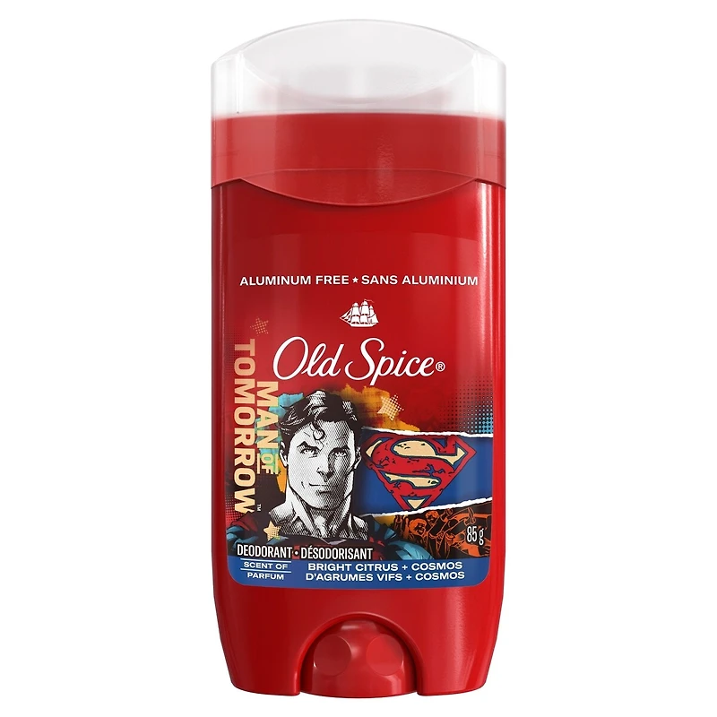 Aluminum Free Deodorant for Men, 24/7 Freshness, Long Lasting Odor Protection, Smell Like a Hero, Superman, Bright Citrus and Cosmos Scent