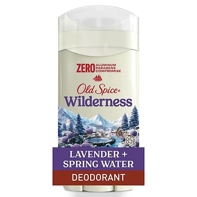 Désodorisant pour hommes au parfum Wilderness, fraîcheur longue durée 24heures sur 24, 7jours sur 7, sans aluminium, 85g