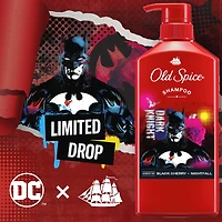 Shampoo x Batman, The Dark Knight, DC Comics Collaboration, Healthier, Fuller, More Moisturized Looking Hair, Black Cherry + Nightfall Scent