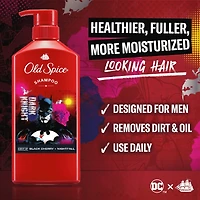 Shampoo x Batman, The Dark Knight, DC Comics Collaboration, Healthier, Fuller, More Moisturized Looking Hair, Black Cherry + Nightfall Scent