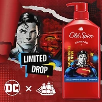 Shampoo x Superman, Man of Tomorrow, DC Comics Collaboration, Healthier, Fuller, More Moisturized Looking Hair, Bright Citrus + Cosmos Scent