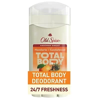 Whole Body Deodorant Stick, Aluminum Free Total Body Deodorant, Mandarin + Sandalwood Scent, Absorbs Sweat //24/7 Freshness From Pits to Toes and Down Below