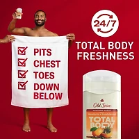 Whole Body Deodorant Stick, Aluminum Free Total Body Deodorant, Mandarin + Sandalwood Scent, Absorbs Sweat //24/7 Freshness From Pits to Toes and Down Below