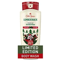 Body Wash for men, Holidudes Limited Edition, 24/7 Holiday Freshness, Lasting Scent and Rich Lather, Lumbersnack, Fresh Pine Scent, Stocking Stuffer, Holiday Gift, Seasonal Scent