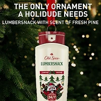 Body Wash for men, Holidudes Limited Edition, 24/7 Holiday Freshness, Lasting Scent and Rich Lather, Lumbersnack, Fresh Pine Scent, Stocking Stuffer, Holiday Gift, Seasonal Scent