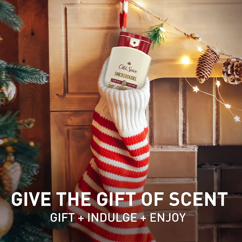 Body Wash for men, Holidudes Limited Edition, 24/7 Holiday Freshness, Lasting Scent and Rich Lather, Snickerdudel, Sugar Cookie Scent, Stocking Stuffer, Holiday Gift, Seasonal Scent