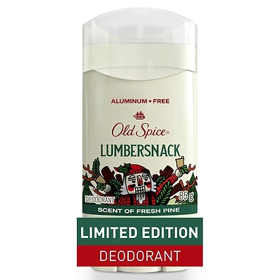 Aluminum Free Deodorant for men, Holidudes Limited Edition, 24/7 Holiday Freshness, Odor Protection, Lumbersnack, Fresh Pine Scent, Stocking Stuffer, Holiday Gift, Seasonal Scent