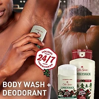 Désodorisant sans aluminium pour hommes, Gars des fêtes édition limitée, fraîcheur des fêtes 24/7, protection contre les odeurs, Lumbersnack, parfum Pin frais, bas de Noël, cadeau des fêtes, parfum saisonnier, 85 g