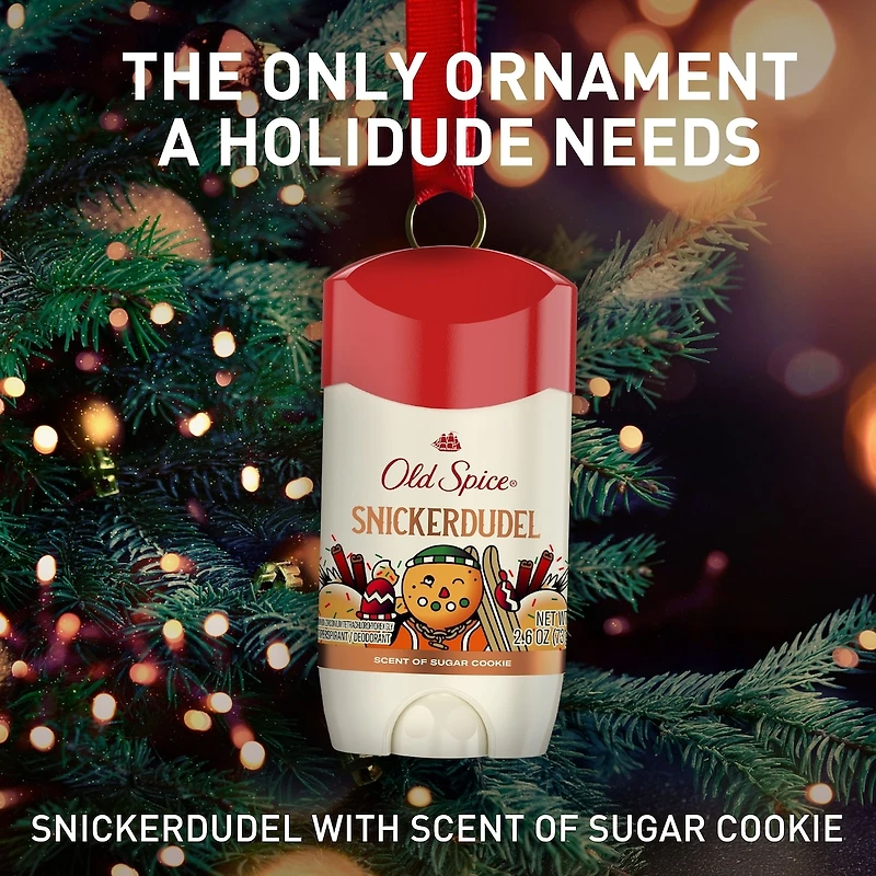 Antisudorifique et désodorisant pour hommes, Gars des fêtes édition limitée, fraîcheur des fêtes 24/7, protection contre la transpiration et odeurs, Snickerdudel, parfum Biscuit au sucre, bas de Noël, cadeau des fêtes, parfum saisonnier, 73 g