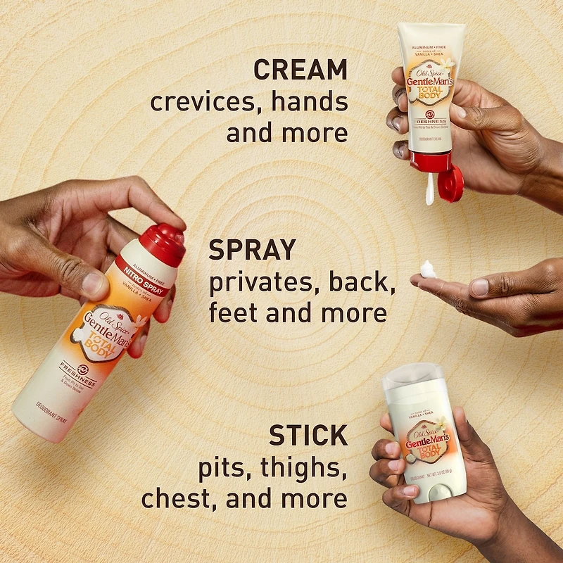 Total Body Essentials Gift Set with Vanilla Shea Stick, Vanilla Shea Mini Spray, and Vanilla Shea Cream