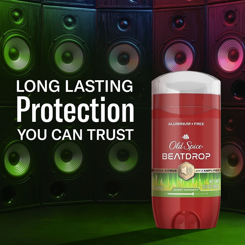 Désodorisant Collection rouge pour hommes, parfum Beatdrop, protection contre les odeurs pendant 24 heures, parfum rafraîchissant, fraîcheur longue durée, 85 g