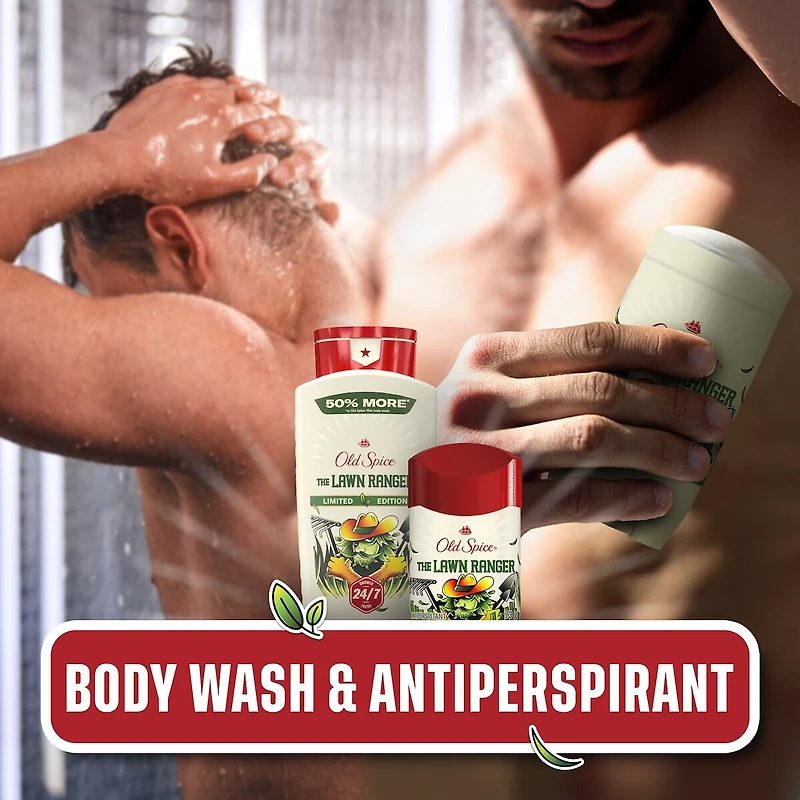 Antisudorifique pour hommes, Lawn Ranger, 73 g, parfum de gazon frais, longue durée, sensation sèche, protection contre la transpiration et les odeurs 24/7, édition saisonnière limitée
