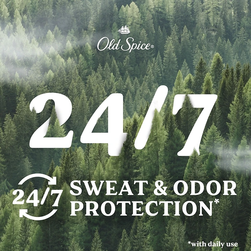 Antisudorifique et désodorisant invisible en bâton Old Spice Timber pour hommes avec parfum de bois de santal inspiré de la nature, 73 g chacun