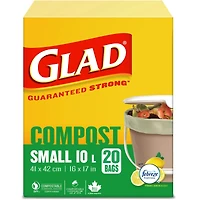 Petits sacs 100 % compostables au parfum de citron frais, petits sacs de 10 L