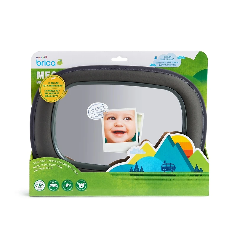 Brica® Mega Baby In-Sight® Car Mirror with Soft Touch™, Grey