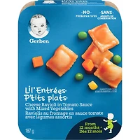 GERBER LIL'ENTRÉES Cheese Ravioli in Tomato Sauce & Vegetables