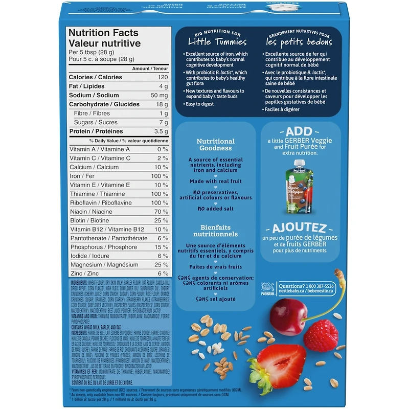 Céréales pour bébés Étape 4 Multigrains avec cerises et baies