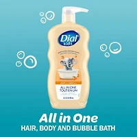 Dial Kids Peach 3in1 Hair, Body, + Bubble Bath
