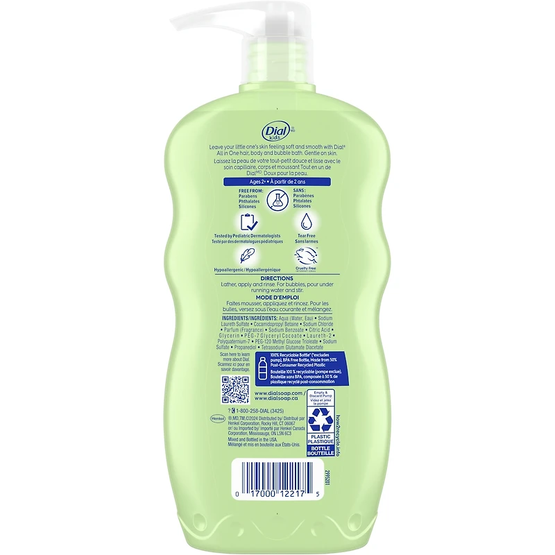 Dial Kids Melon 2in1 Hair + Body Wash