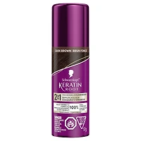 Keratin Root Temporary Hair Colour Spray, Light Brown - Salon Inspired Dye, for up 100% Grey Coverage