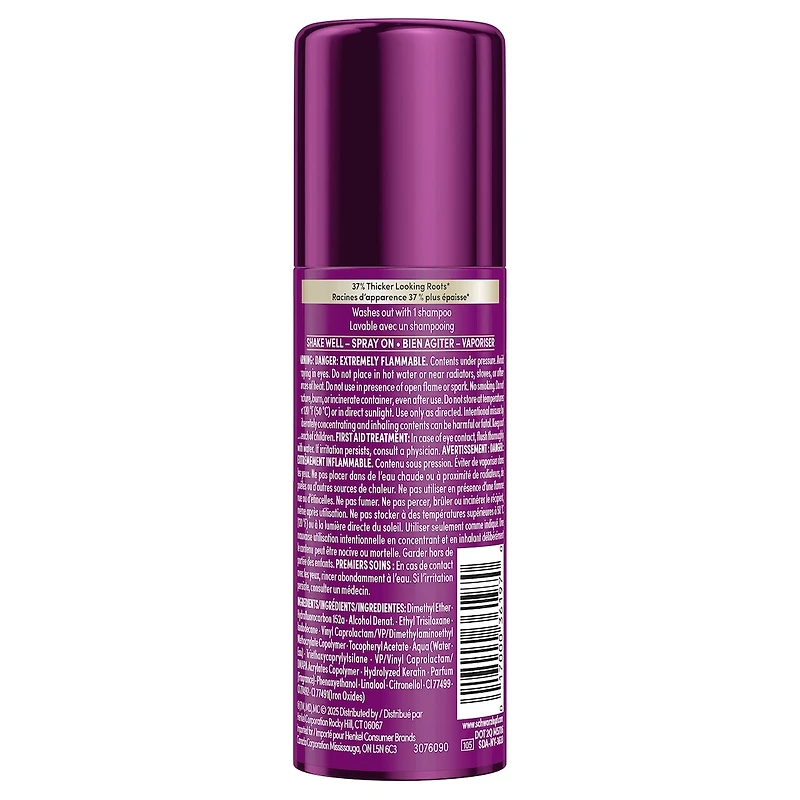 Keratin Root Temporary Hair Colour Spray, Light Brown - Salon Inspired Dye, for up 100% Grey Coverage